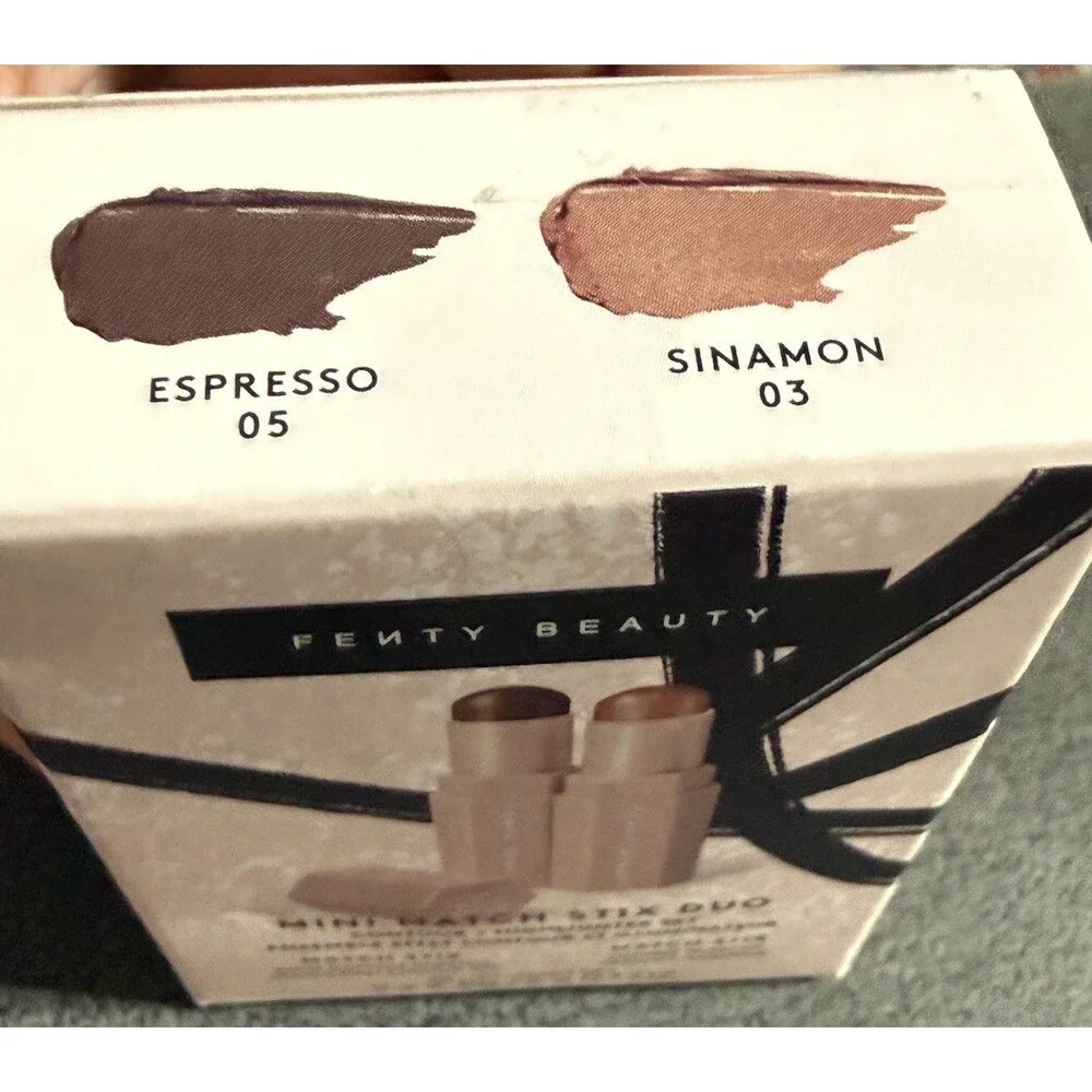 Fenty Beauty Mini Match Stix Duo Contour + Highlighter Set  Espresso Sinamon NIB